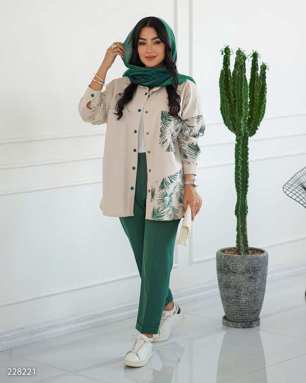 ست مانتو و شلوار زنانه مدل صوما السانا Elsana کد 2282