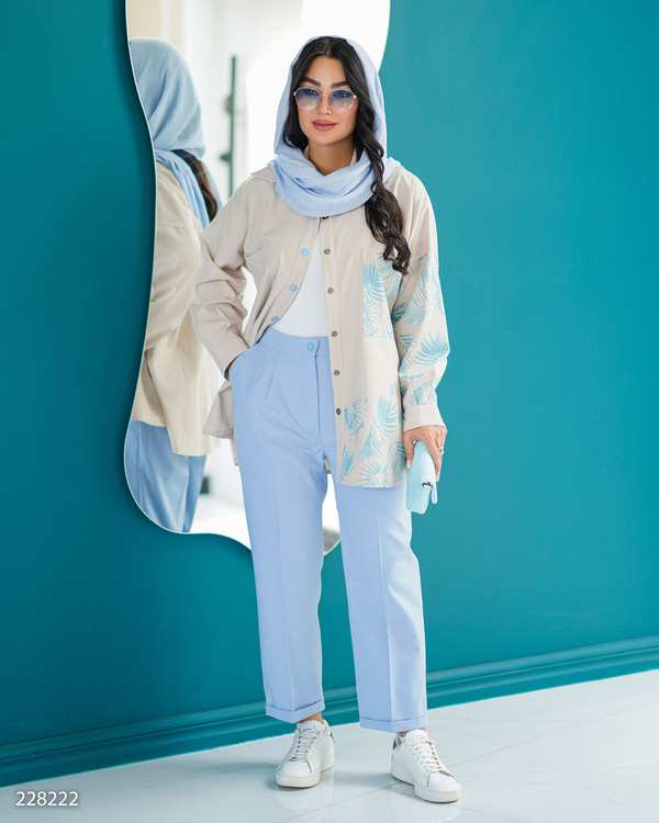 ست مانتو و شلوار زنانه مدل صوما السانا Elsana کد 2282 - تصویر 2