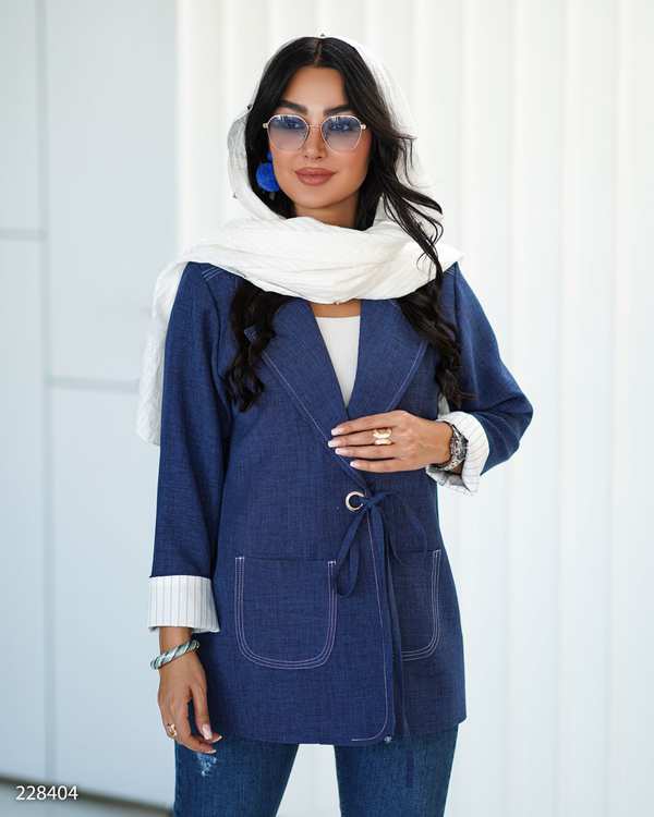 مانتو زنانه سرمه ای مدل فانیدالسانا Elsana کد2284