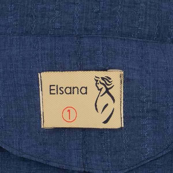 مانتو بلند زنانه آبی نفتی مدل کامینه السانا Elsana کد 2289 - تصویر 6