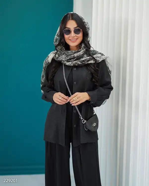 شومیز زنانه مشکی مدل هوپادالسانا Elsana کد2292