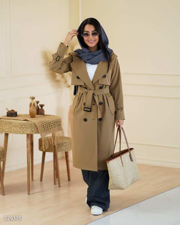 بارانی بلند زنانه موکایی مدل شایگانالسانا Elsana کد2293