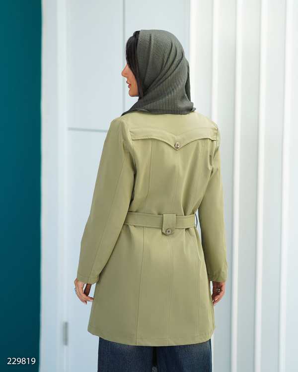 بارانی زنانه سبز سدری مدل جیانا السانا Elsana کد 2298