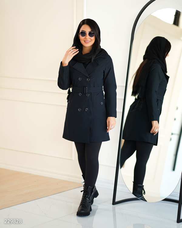 بارانی زنانه سرمه ای تیره مدل جیاناالسانا Elsana کد2298