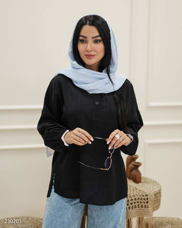 بلوز زنانه مشکی مدل شهدیسالسانا Elsana کد2302