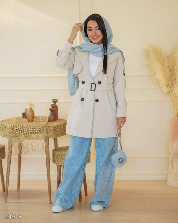 بارانی زنانه استخوانی مدل نیکدلالسانا Elsana کد2303