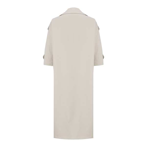 بارانی بلند زنانه استخوانی مدل راوش السانا Elsana کد 2305 - تصویر 4