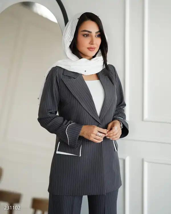 ست کت و شلوار زنانه نوک مدادی مدل ژانیاالسانا Elsana کد2311