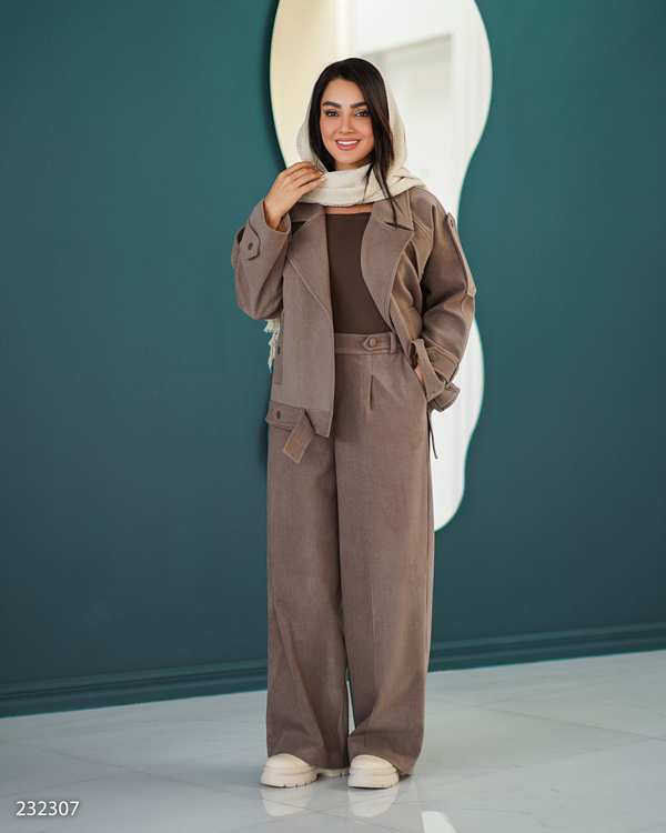 پالتو زنانه شکلاتی مدل سروهالسانا Elsana کد2323