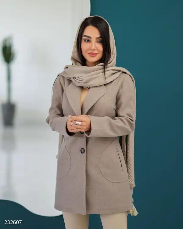 پالتو زنانه شکلاتی مدل حمیراالسانا Elsana کد2326