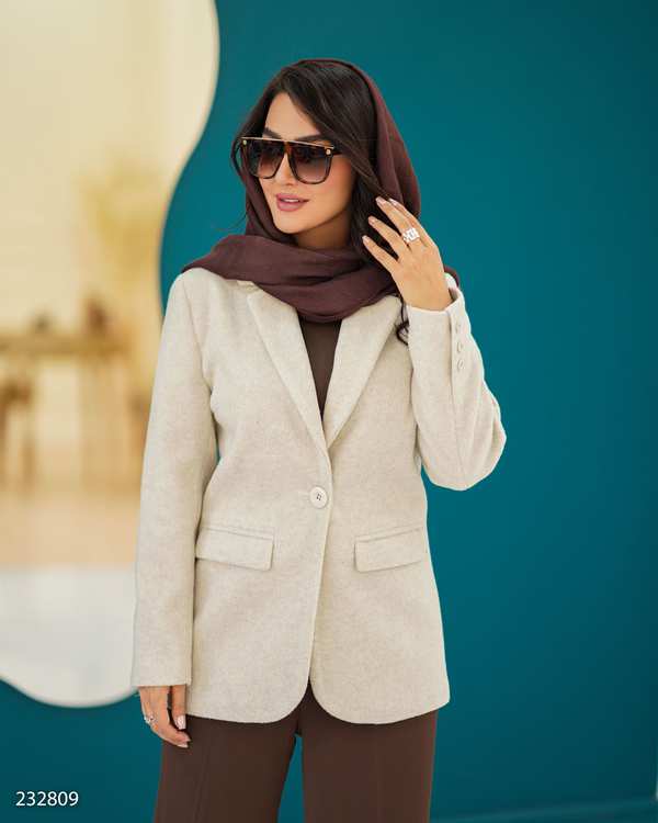 پالتو زنانه فوتر شیری مدل ماه منیر السانا Elsana کد 2328