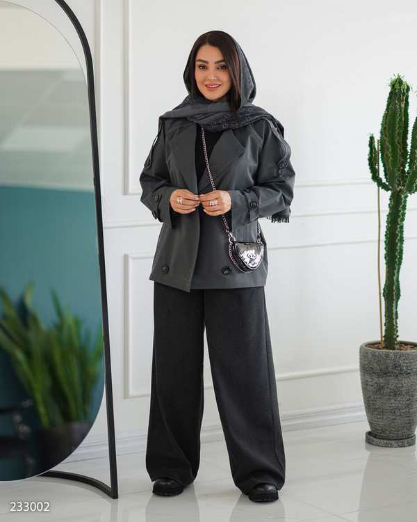 بارانی زنانه نوک مدادی مدل تیام السانا Elsana کد 2330