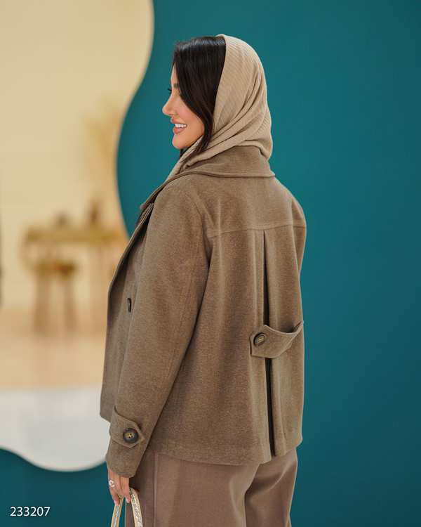 پالتو زنانه شکلاتی مدل مرجانه السانا Elsana کد 2332
