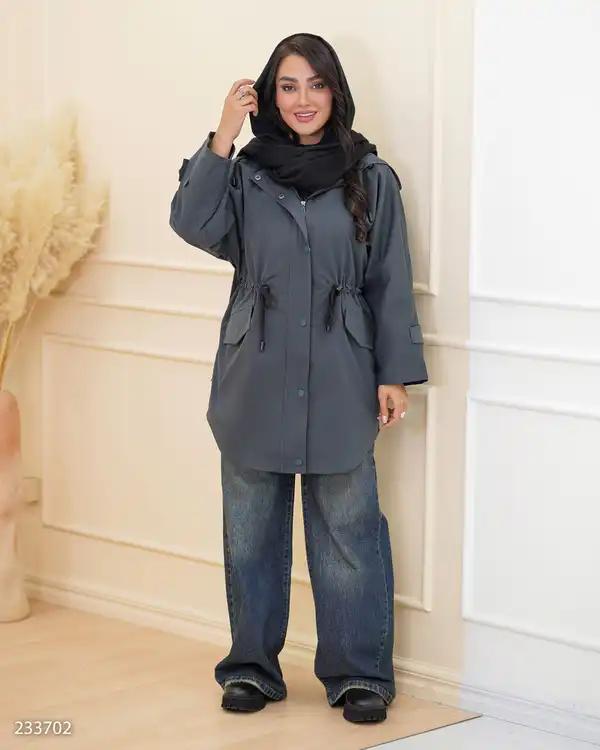 بارانی زنانه کلاه دار نوک مدادی مدل سیبا السانا Elsana کد 2337