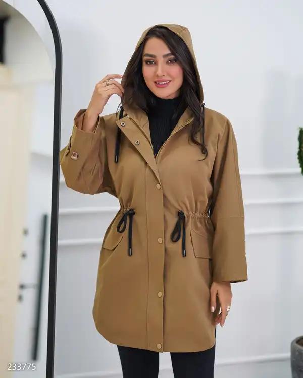 بارانی زنانه کلاه دار موکایی مدل سیبا السانا Elsana کد 2337