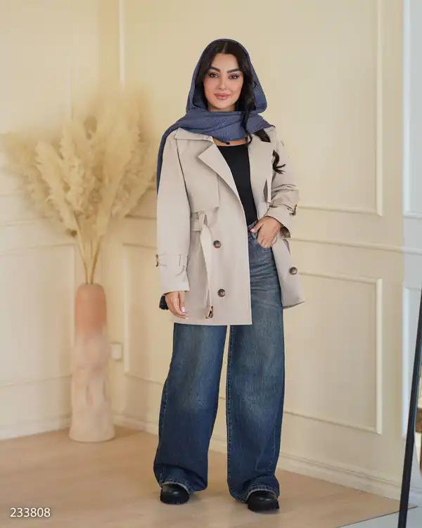 بارانی زنانه کرم مدل پوپر السانا Elsana کد 2338