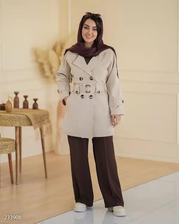 بارانی زنانه کرم مدل چیترا السانا Elsana کد 2339