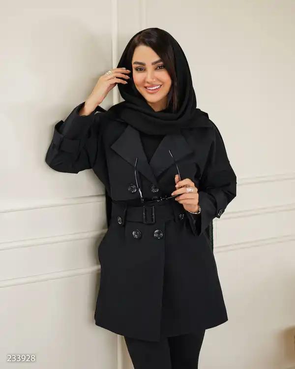 بارانی زنانه سرمه ای تیره مدل چیترا السانا Elsana کد 2339