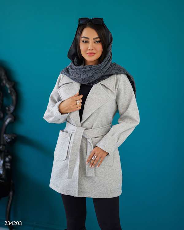 پالتو زنانه فوتر طوسی مدل ساواش السانا Elsana کد 2342