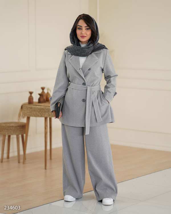 پالتو زنانه فوتر طوسی مدل دانهیل السانا Elsana کد 2346