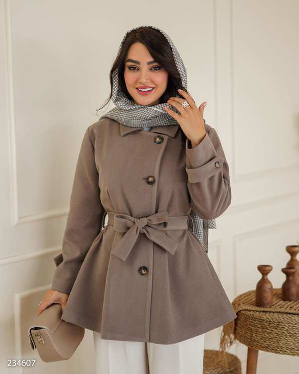 پالتو زنانه فوتر شکلاتی مدل دانهیل السانا Elsana کد 2346