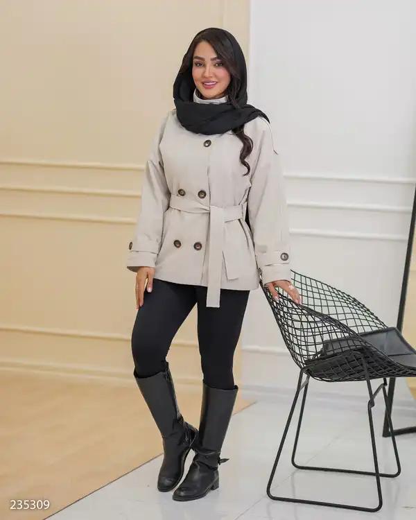 بارانی زنانه شیری مدل سپنتا السانا Elsana کد 2353