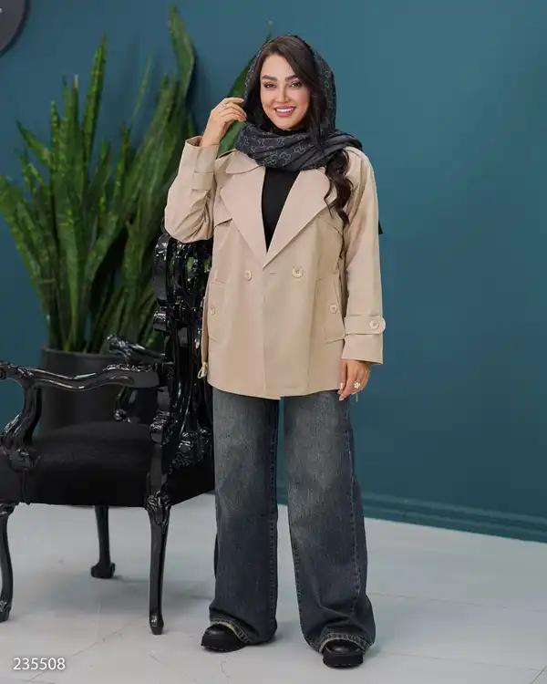 بارانی زنانه کرم مدل مونا السانا Elsana کد 2355