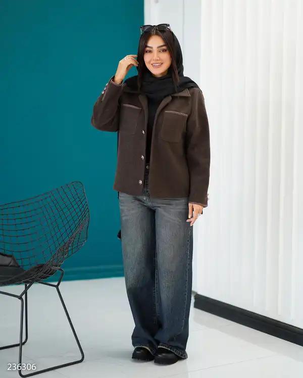 پالتو زنانه فوتر قهوه ای مدل شیلر السانا Elsana کد 2363