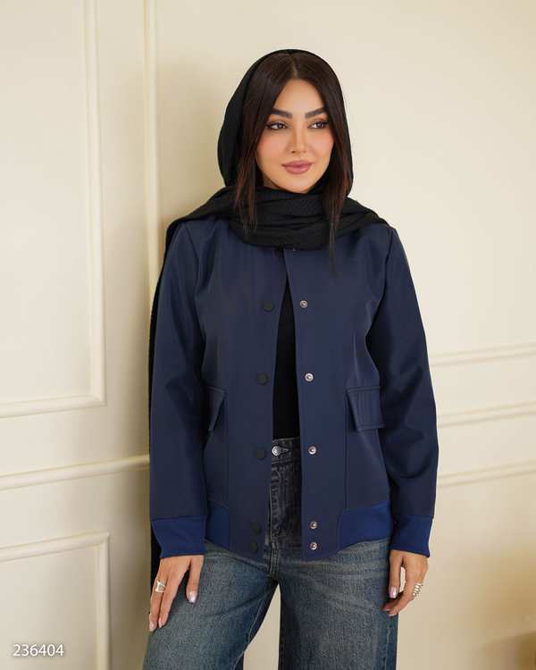 بامبر جکت زنانه سرمه ای مدل اورانوس السانا Elsana کد 2364