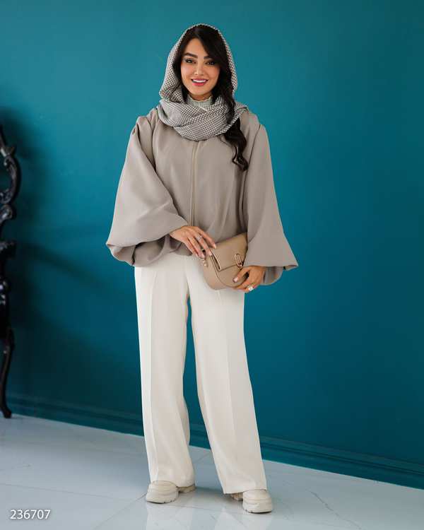 بامبر جکت زنانه شکلاتی مدل هیلدا السانا Elsana کد 2367