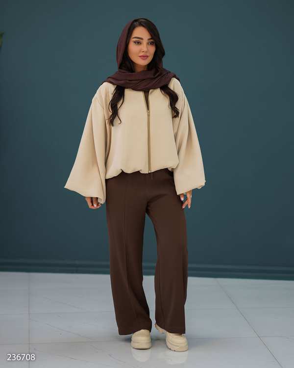 بامبر جکت زنانه کرم مدل هیلدا السانا Elsana کد 2367