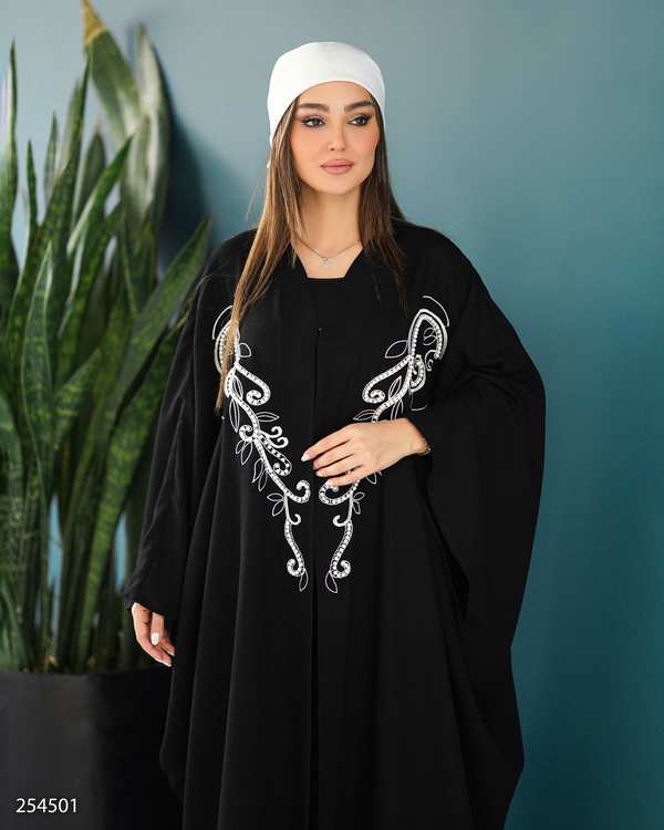 عبا زنانه مشکی السانا Elsana مدل آریاس کد 2545 - تصویر 2