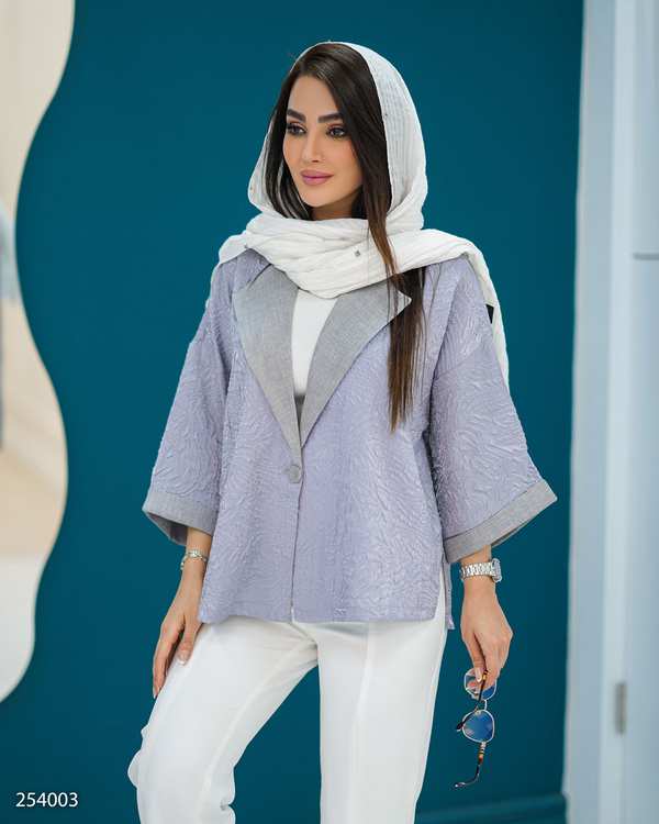 کت زنانه طوسی السانا Elsana مدل آنادل کد 2540