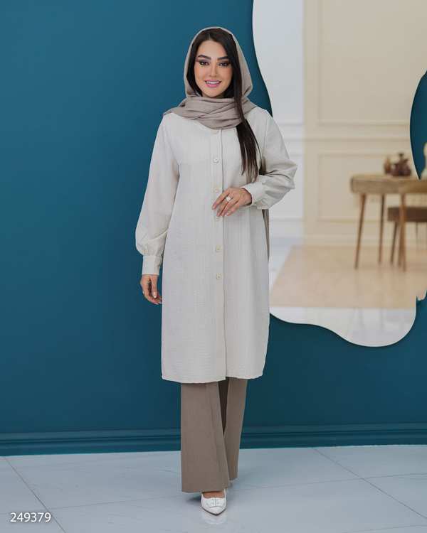 مانتو زنانه استخوانی السانا Elsana مدل آیسین کد 2493
