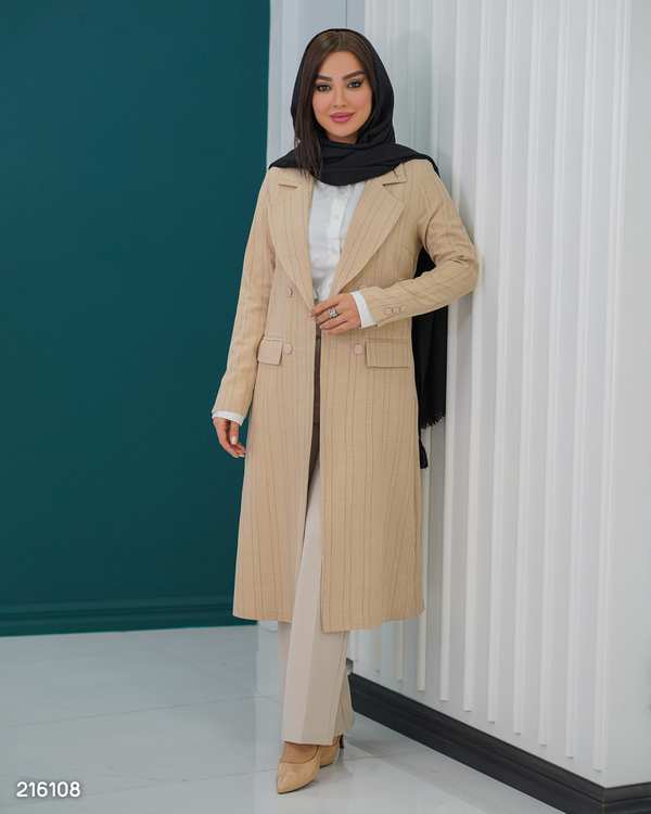 مانتو زنانه دیپلمات کرم السانا Elsana مدل تایلان کد 2161
