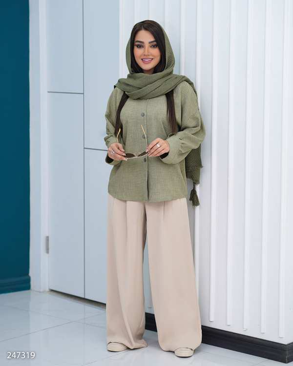 شومیز زنانه سبز سدری السانا Elsana مدل رابین کد 2473