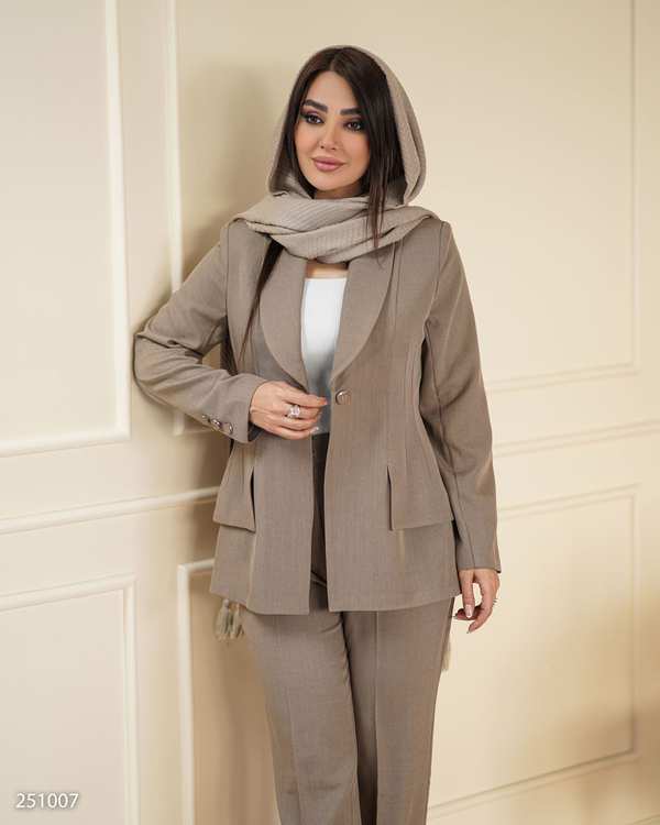 ست کت و شلوار زنانه شکلاتی السانا Elsana مدل سارامین کد 2510