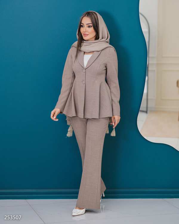 ست کت و شلوار زنانه شکلاتی السانا Elsana مدل سایماه کد 2535 - تصویر 2