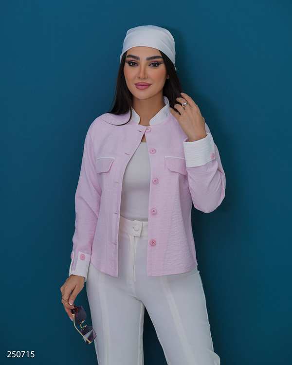 کت کراپ زنانه صورتی السانا Elsana مدل سلما کد 2507