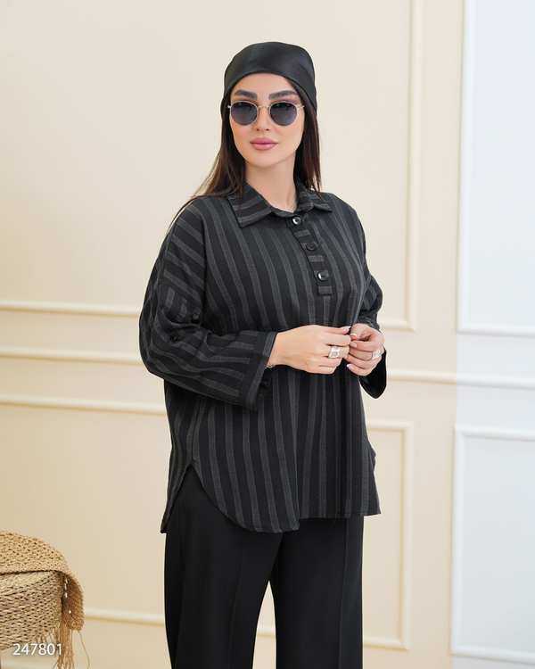 شومیز زنانه مشکی السانا Elsana مدل شهینا کد 2478