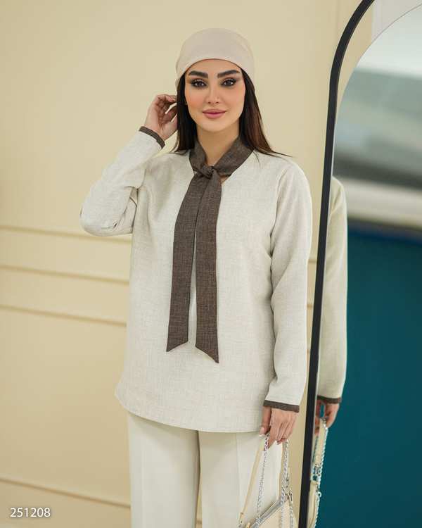 بلوز زنانه کرم السانا Elsana مدل کایارا کد 2512