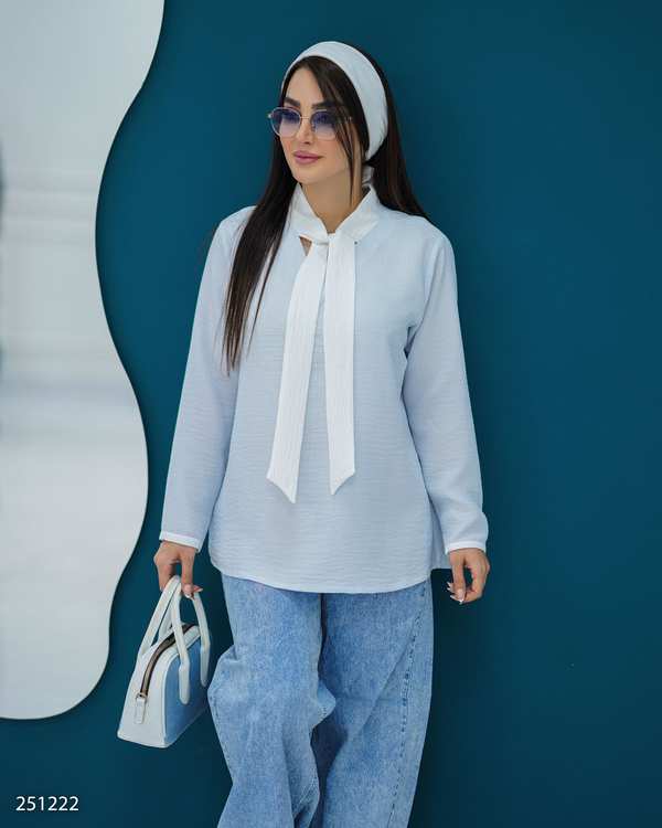 بلوز زنانه آبی آسمانی السانا Elsana مدل کایارا کد 2512