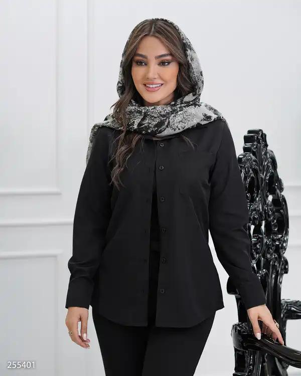 شومیز زنانه مشکی السانا Elsana مدل لیام کد 2554