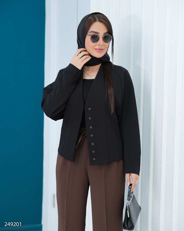 کت زنانه مشکی السانا Elsana مدل ماتیاس کد 2492