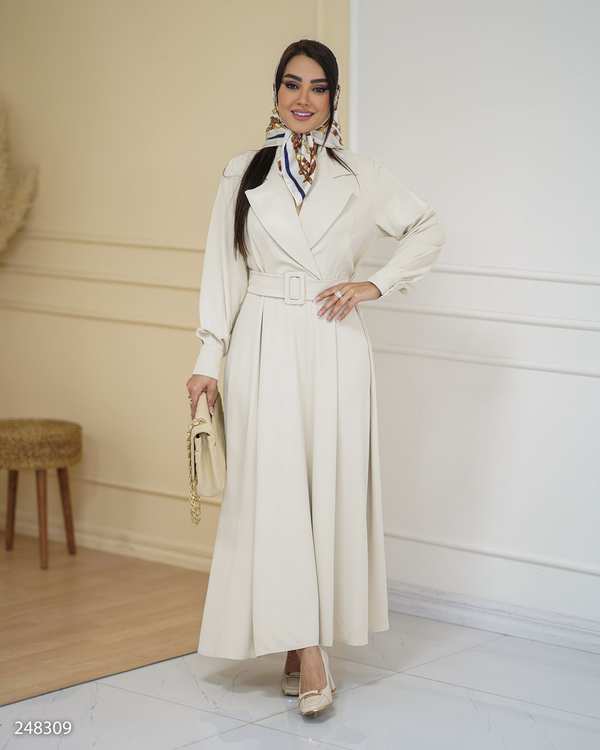 پیراهن زنانه سفید السانا Elsana مدل ماردین کد 2483