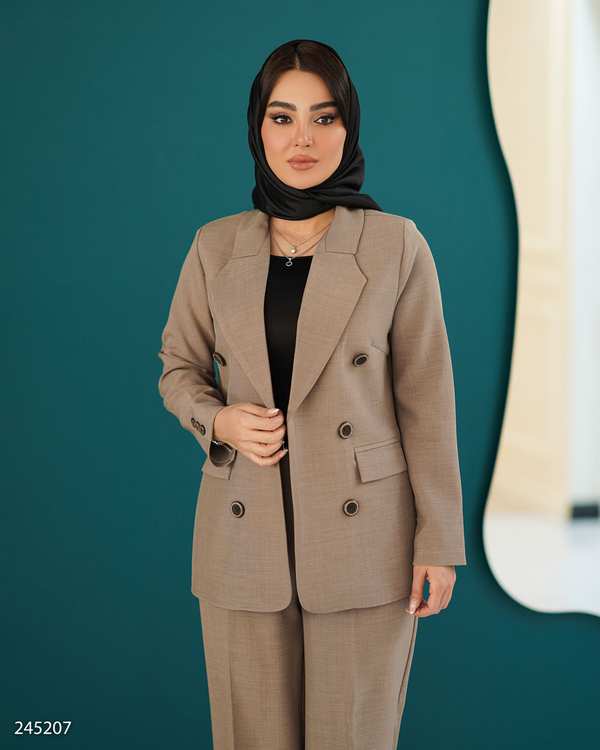 ست کت و شلوار زنانه شکلاتی السانا Elsana مدل ماریتا کد 2452