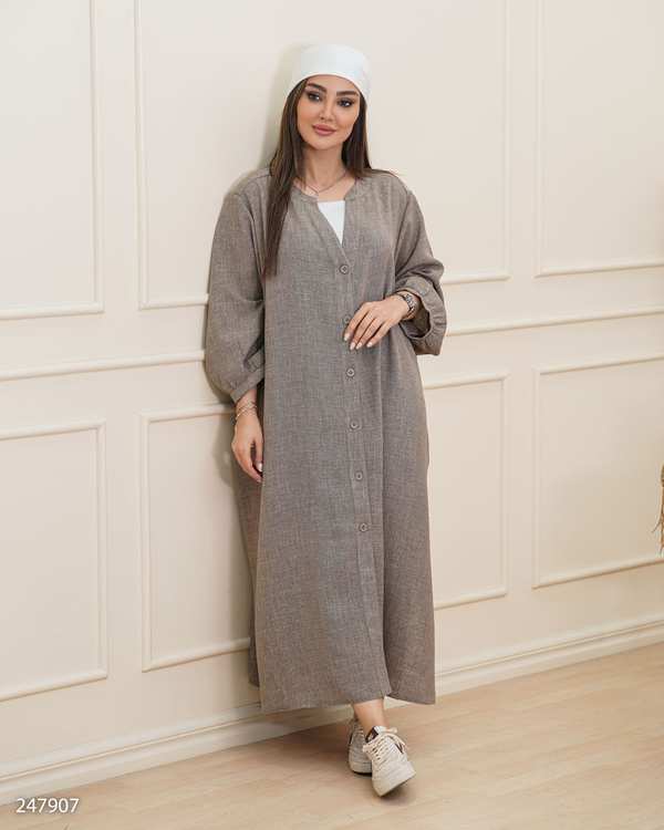 مانتو زنانه شکلاتی السانا Elsana مدل مهرنیکا کد 2479