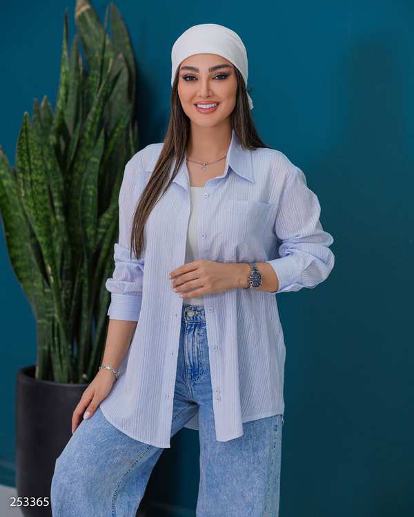 شومیز زنانه آبی آسمانی السانا Elsana مدل مهشاد کد 2533