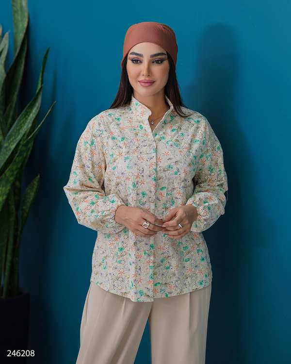شومیز زنانه کرم السانا Elsana مدل میانا کد 2462