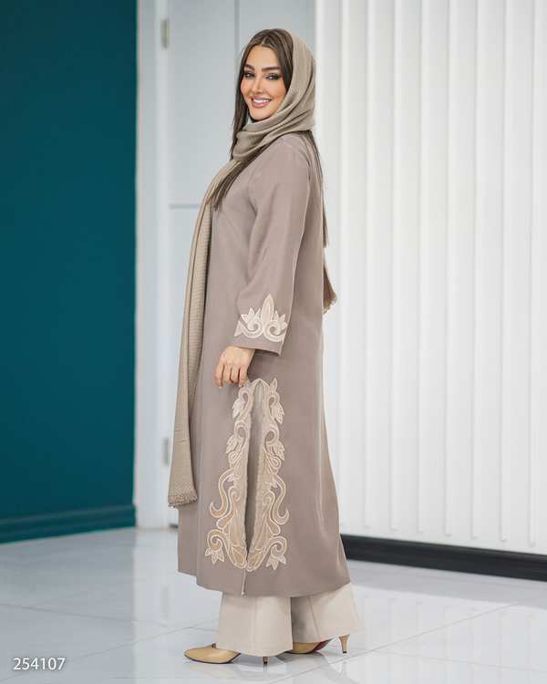 مانتو زنانه شکلاتی السانا Elsana مدل نامین کد 2541